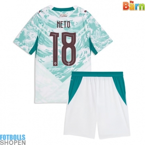 Billiga Portugal Pedro Neto #18 Bortatröja Barn VM 2026 Kortärmad (+ Korta byxor)